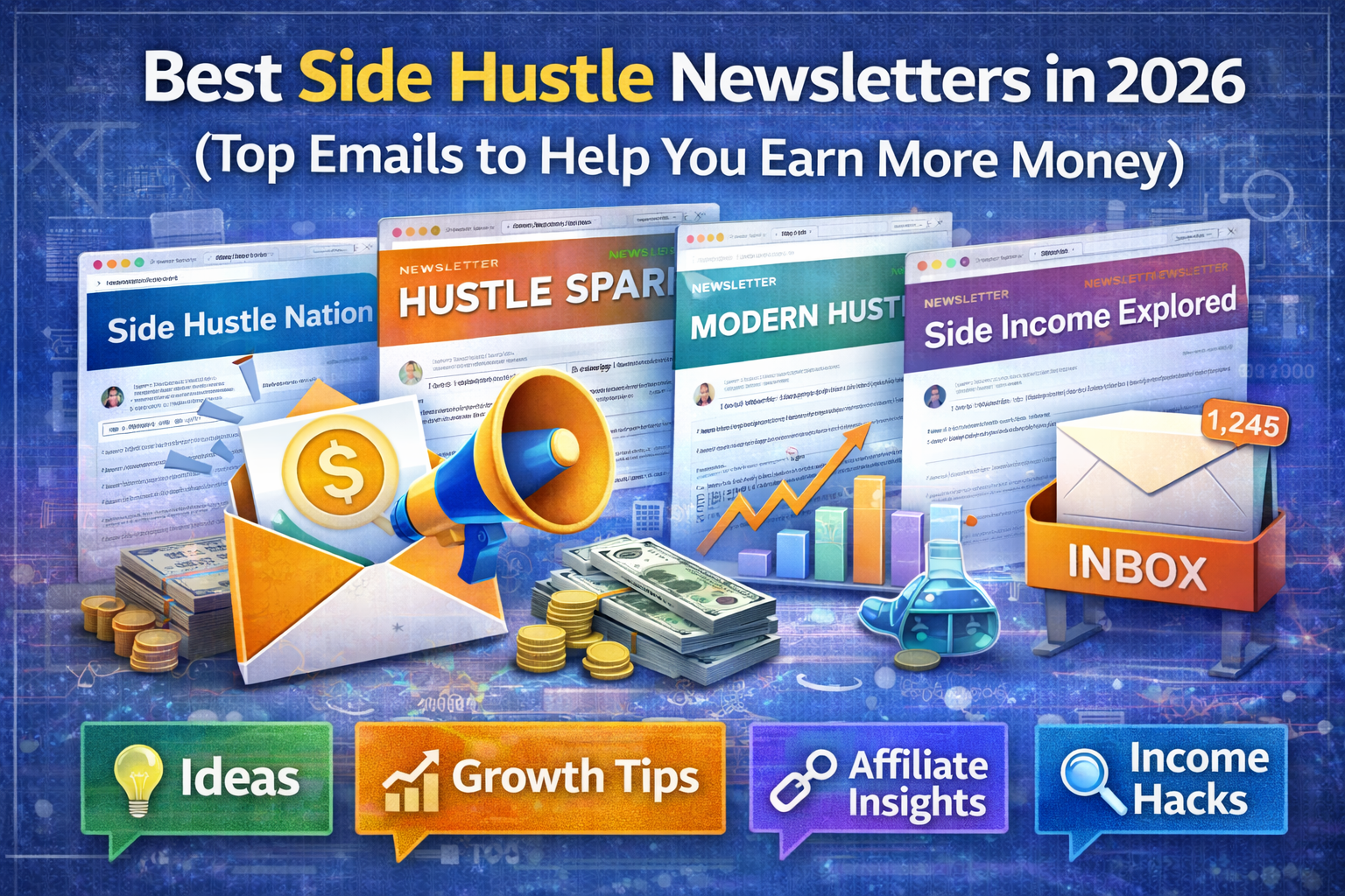 Best Side Hustle Newsletters in 2026 (Top Emails to Help You Earn More Money)