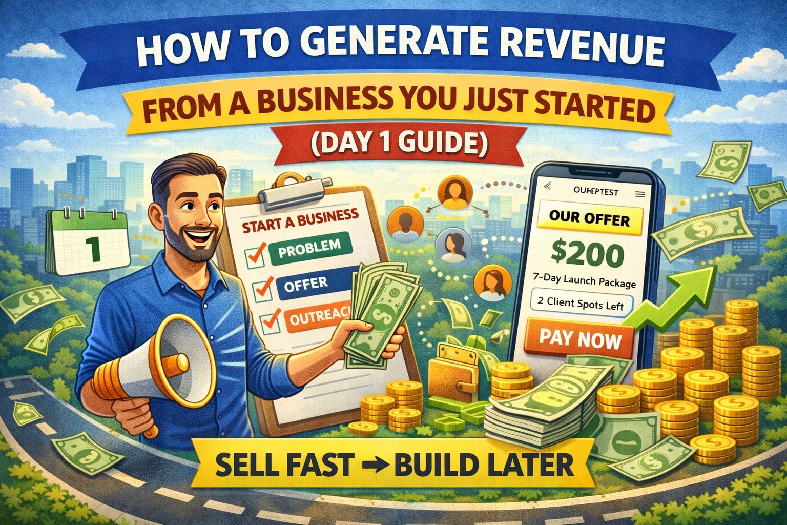 How to Generate Revenue From a Business You Just Started (Day 1 Strategy)