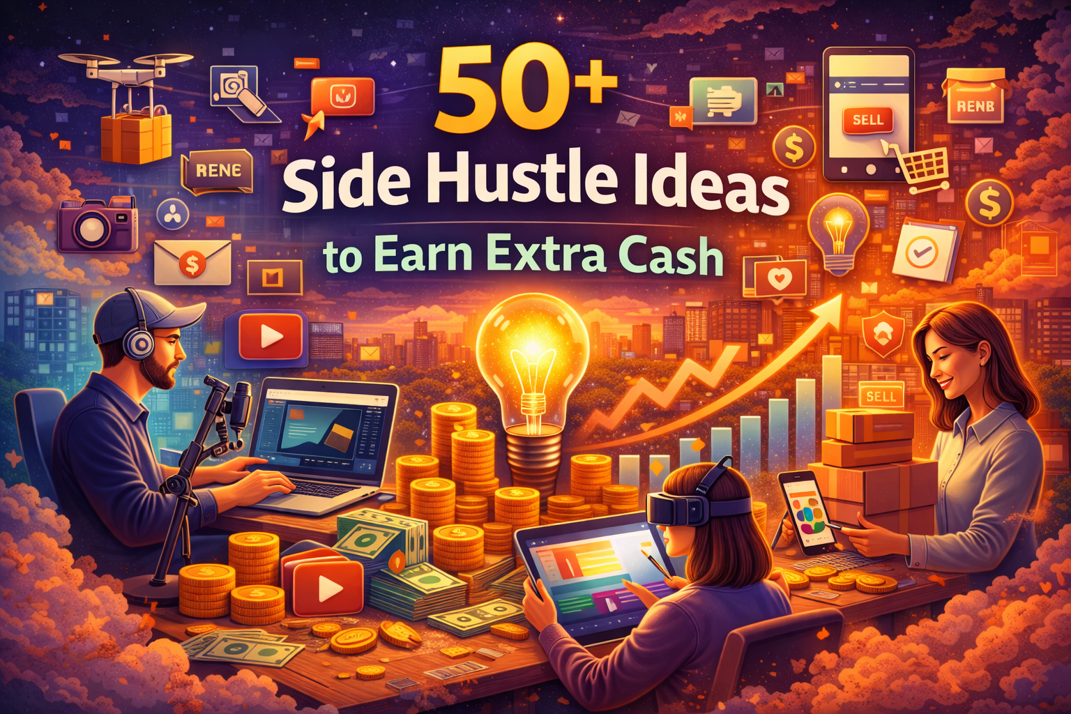50+ Side Hustle Ideas to Earn Extra Cash